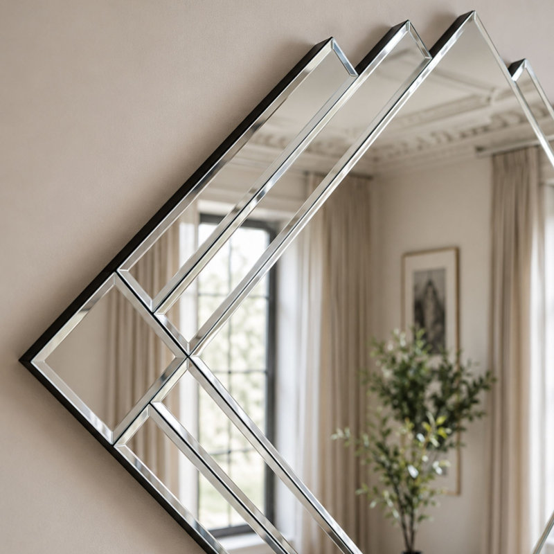 Bluxome Art Deco Inspired Bevelled Accent Mirror