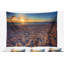 Trodden sandy beach à coucher de soleil avec accessoires suspendus en polyester mer de mer-28489691