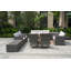 Ensemble de conversation avec coussins pour 9 personnes Humphrey Wicker / Rattan