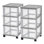  IRIS 3-Drawer Narrow Plastic Storage Cart