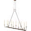 Elongated Round Bar Chandelier