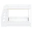 Lit hydraulique avec bureau et concept d'espace, lit superposé convertible blanc surélevé et design compact, multifonctionnel-578731947