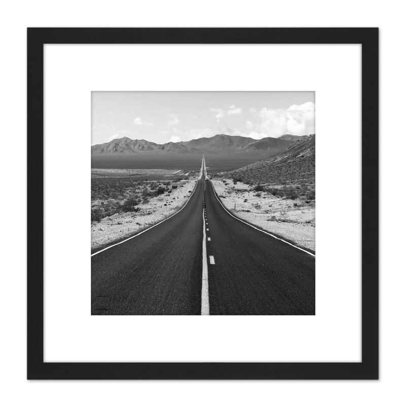 Long Straight Road Mountain Landscape - Single Picture Frame Painting