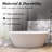 66.9-Inch Oval Freestanding Solid Surface Soaking Bathtub With Drain