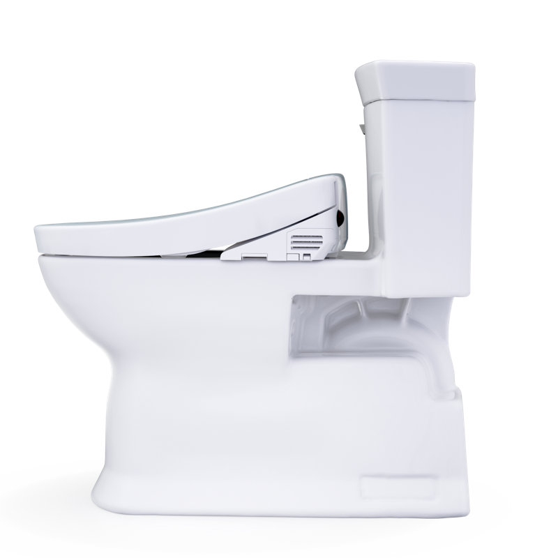 TOTO® WASHLET®+ Soirée® Elongated 1.28 GPF Universal Height Toilet with S5 Bidet Seat, Cotton White - MW9643446CEFG#01