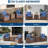 3 Piece Patio Furniture Set, PE Rattan Chairs, Glass Table, Wicker Set for Balcony Garden, Brown Blue-151817030-151817024