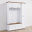 Arbre d'entrée avec banc de rangement, porte-manteau avec crochets, grande armoire utilitaire, maison de campagne moderne, vestibule-741730473