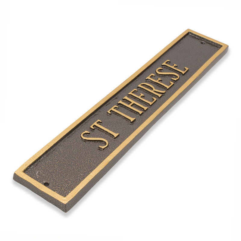 Plaque d’adresse murale sur 1 ligne Classic, Cuivre antique / Cuivre, Oui