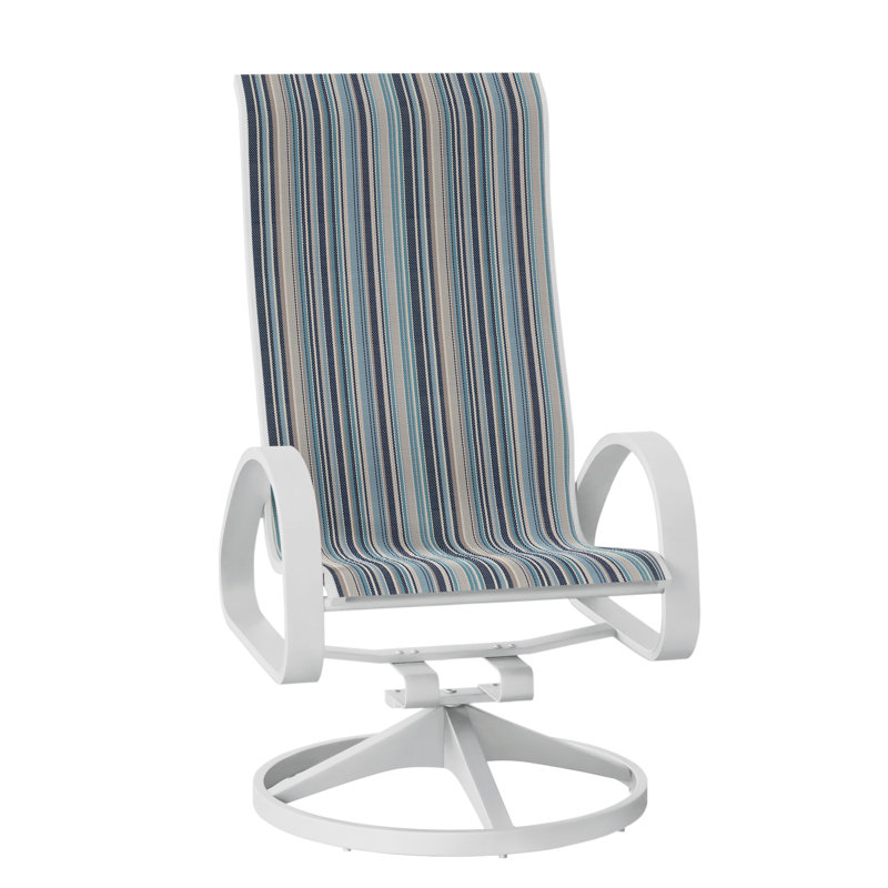 Fauteuil de patio pivotant Hiraku, Blanc texturé, Vignoble