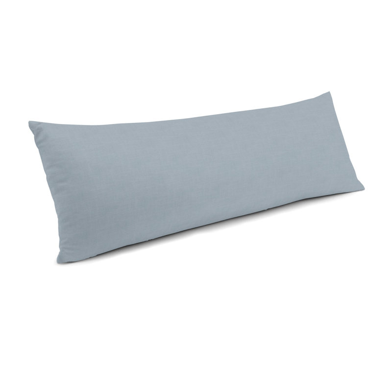 Linen Reversible Pillow Cover, 14" x 48", Blue Gray