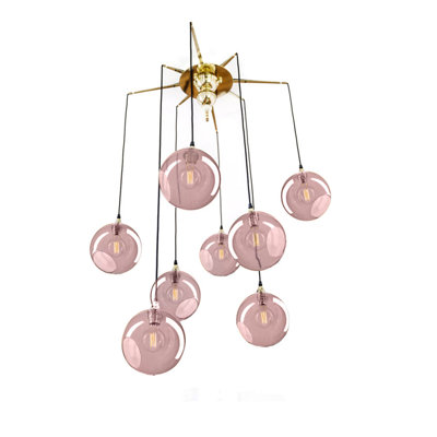 Luminaire suspendu sphère à 8 lumières Flash