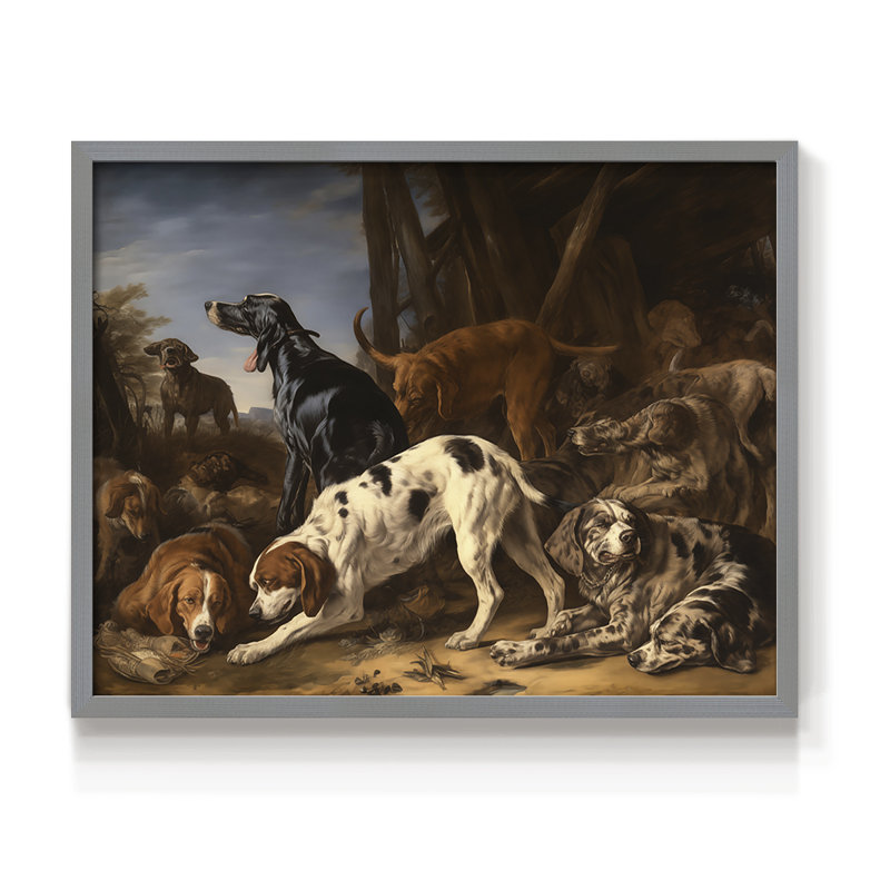 Faune - XCVI - Reproduction encadrée - Restickable, H 16 po x l 20 po, Gris