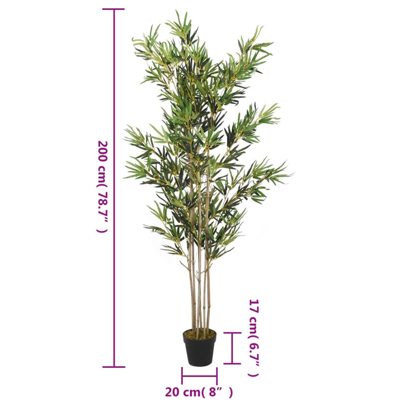 Faux Bamboo Tree in Pot, 200cm H x 20cm W