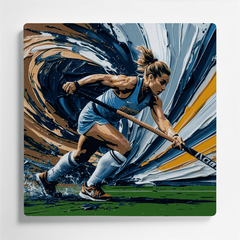Art mural en métal brun Sports Sports Hockey, H 12 po x l 12 po