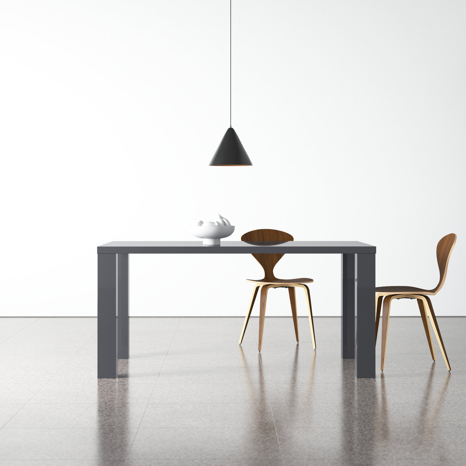 Carson 63" Dining Table, White, 30" H x 63" L x 35.5" W