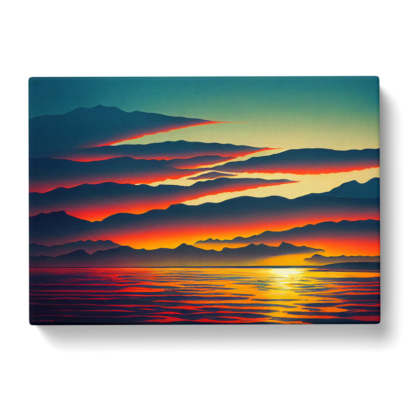 Handsome Ocean Sunset - Wrapped Canvas, 50cm H x 76cm W x 3cm D
