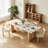 Rectangular Modern Faux Marble Dining Table Set