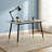 51.18" Modern White Marble-Style Office Desk-422369379