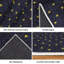 Tapis violet clair transparent lavable à la machine, étoiles et cercles dessinés-133683574