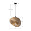 Luminaire suspendu tissé en rotin 1 lumière Wabi-sabi