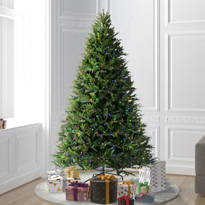 7.5' H Lighted Artificial Fir Christmas Tree