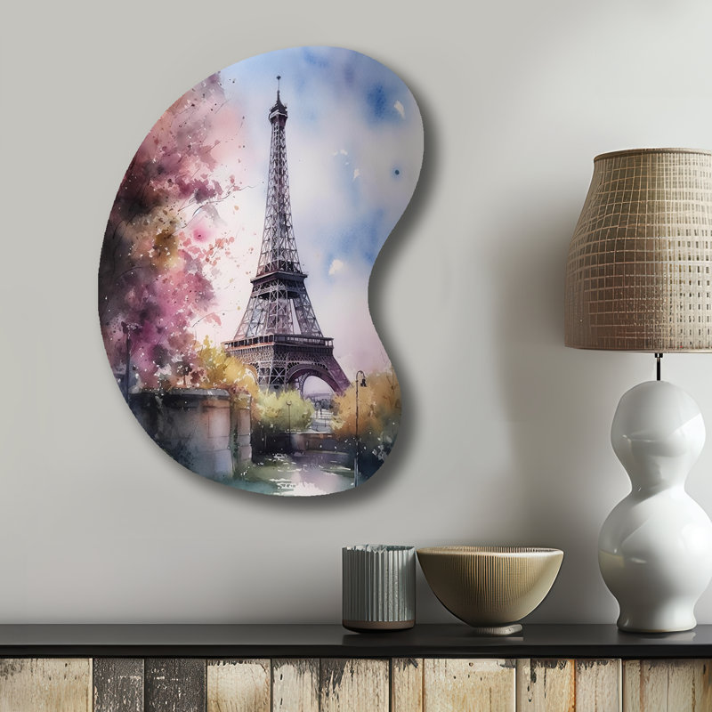 Greeley - Unique Shape Paris, reproduction d'art asymétrique en métal, H 31 po x l 22 po