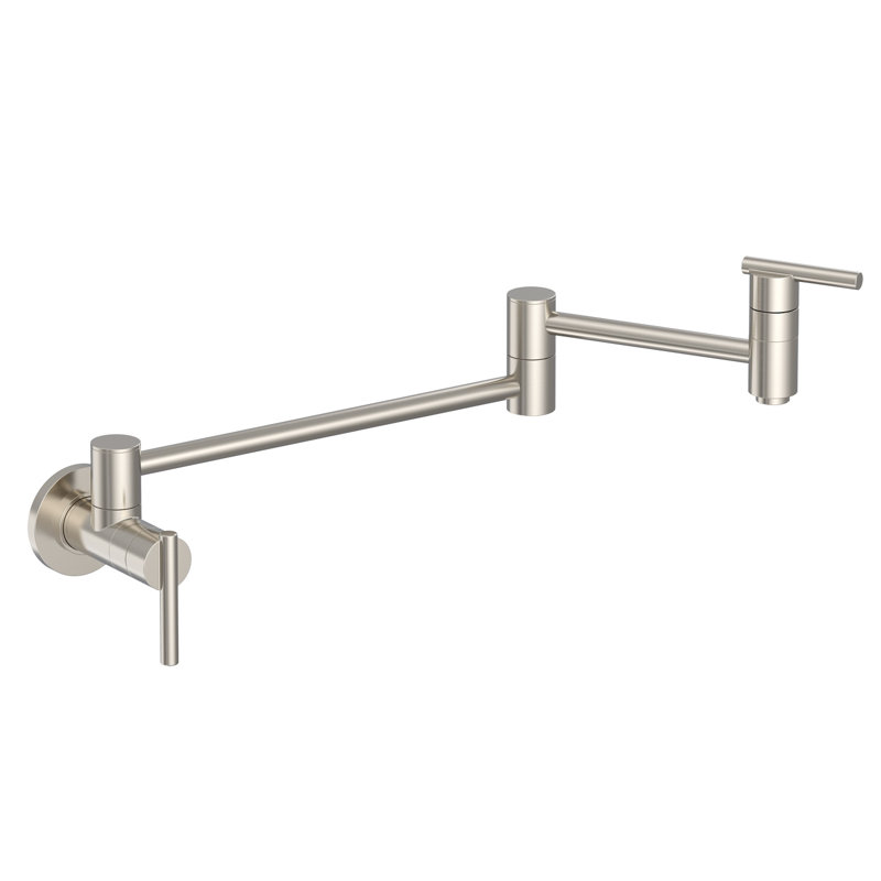 Parma Wall Mount Pot Filler, Stainless Steel
