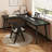 Black Rectangular Solid Wood desks-108218824-108218825