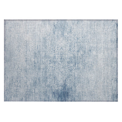 Machine Washable Indoor/Outdoor Xhevrie Sky Rug