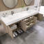 Meuble-lavabo mural double 70,8 po avec plateau en acrylique renforcé Laramie-1570422201