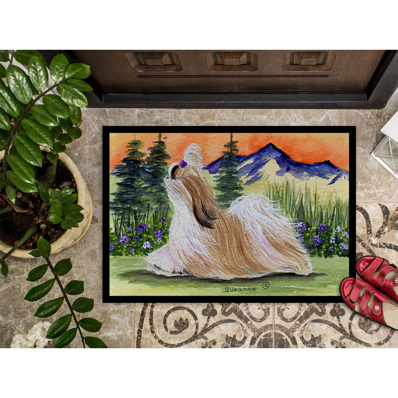 Tapis de porte intérieur antidérapant antidérapante shih tzu, Rectangle 2 pi x 3 pi