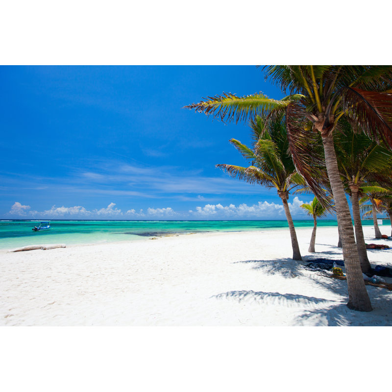Beautiful Beach In Mexico - Wrapped Canvas Print, 30cm H x 46cm W x 3.8cm D