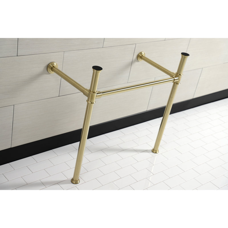 Kingston Brass Fauceture Stainless Steel Console Sink Legs, Satin Brass