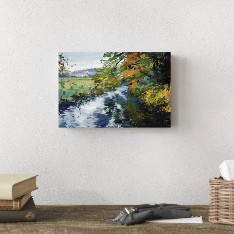 Millwood Pines River Scene II - Wrapped Canvas Painting Print | Wayfair