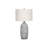 Lighting, 27"H, Table Lamp, Grey Resin, Ivory / Cream Shade, Modern