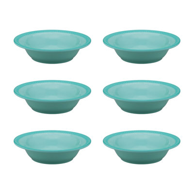 6-Piece Beaded 8 1/4" Melamine Bowl