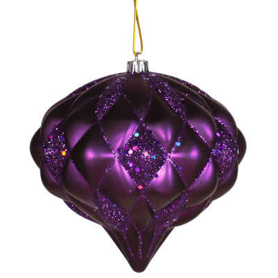 Ornement en oignon 5,7 po à motif de paillettes