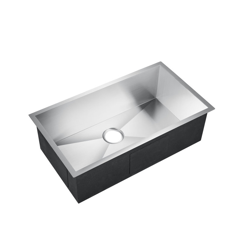 Ellison 32'' L Single Bowl Stainless Steel Kitchen Sink