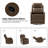 McGuffey Faux Leather Swivel Rocker Recliner with Metal Base-906973269