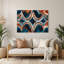 Art mural hawaïen à motifs kahiko gris-1234790207