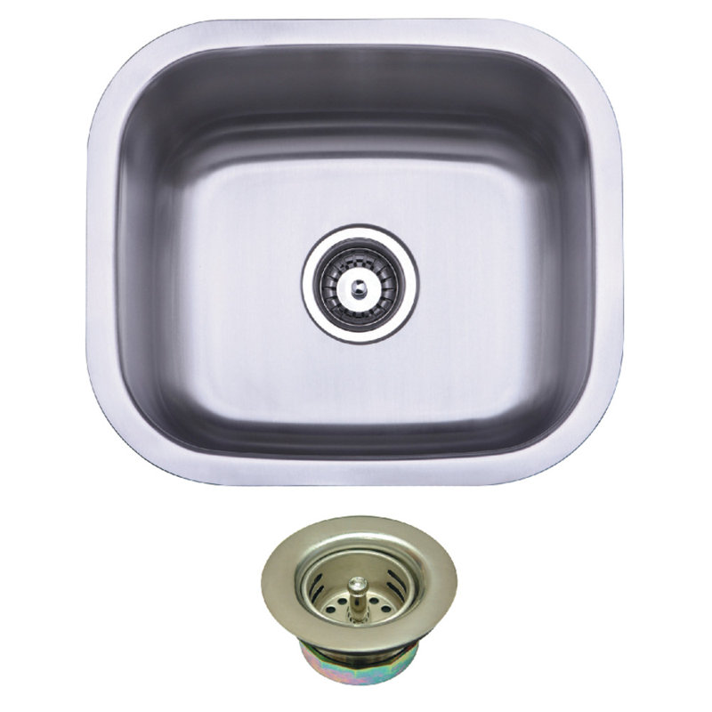 Kingston Brass Loft 16-Inch Stainless Steel Undermount Single Bowl Bar Sink