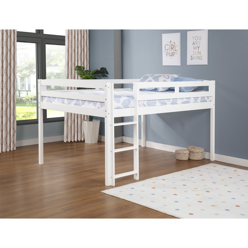 Lit mezzanine en bois massif Alique par Mack & Milo, Blanc, Double