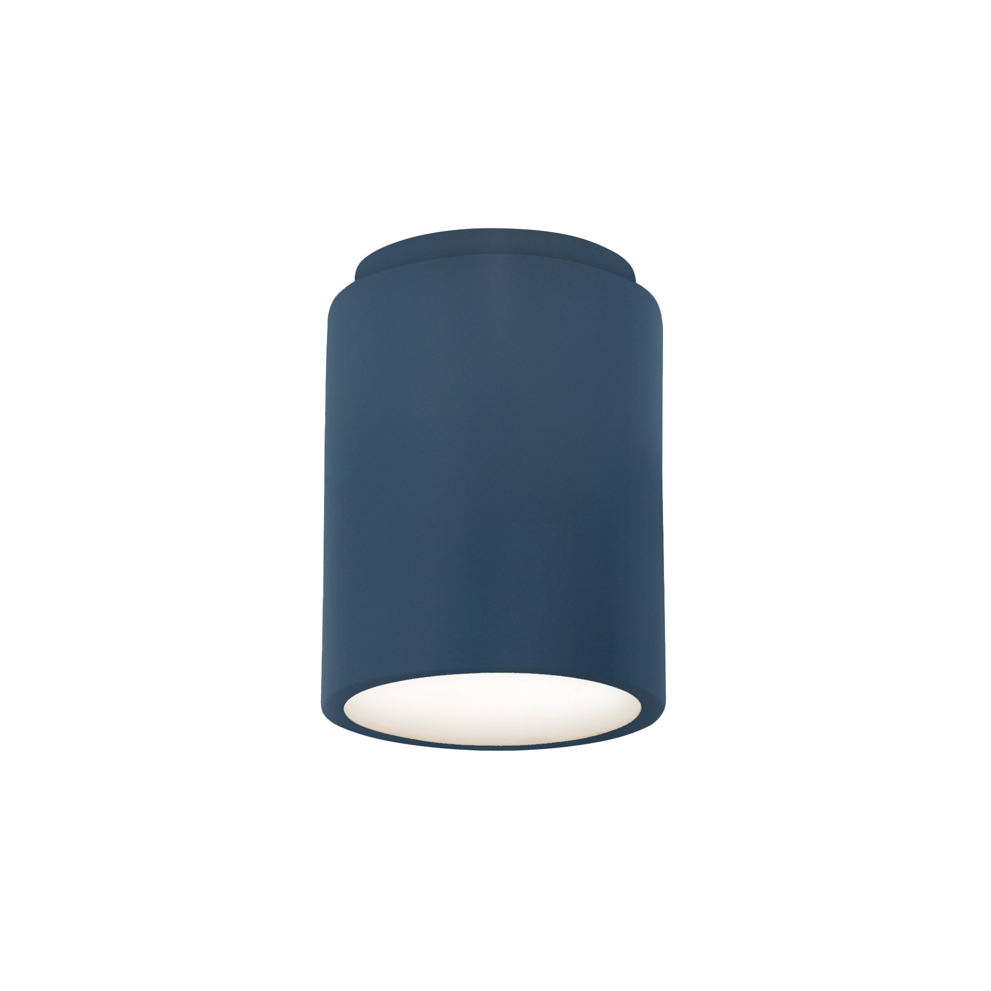 Sumatra Single Light Ceramic Flush Mount, Midnight Sky/Matte White, LED (Integrated)