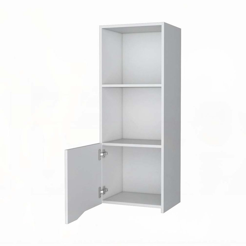 Armoire murale blanche avec une porte, Blanc