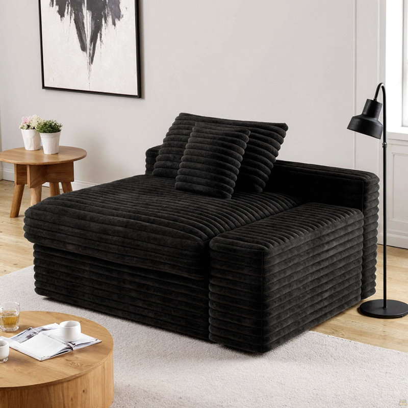 Canapé modulaire modulaire, Noir