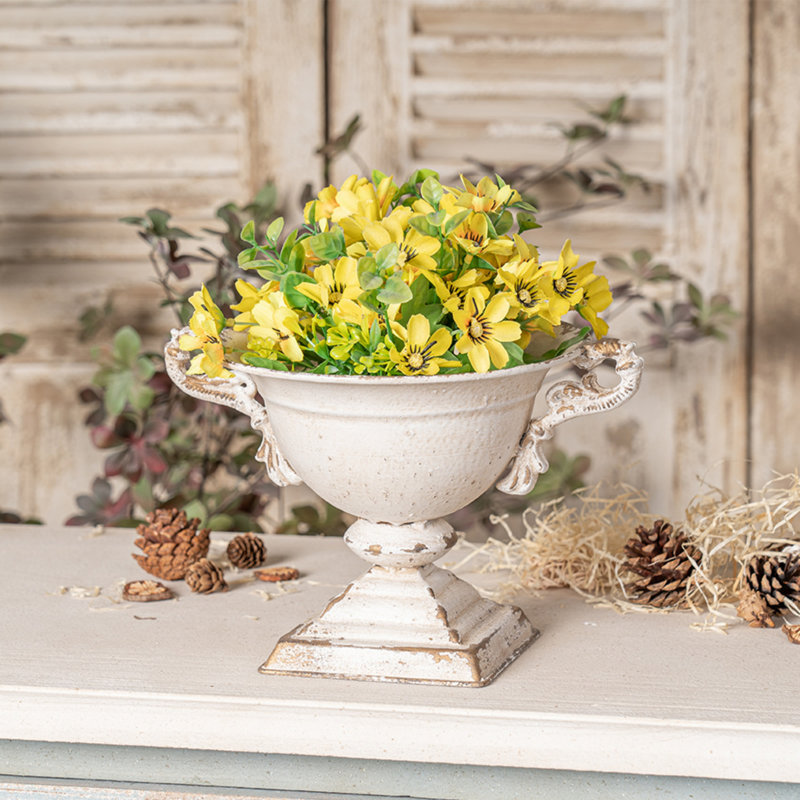Vintage Double-Handled Flower Pot For Timeless Home Décor, Ideal For Showcasing Plants And Adding Charm To Your Space