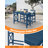 HDPE Outdoor Bar Table, 41" Rectangular Patio Bar Tables, Outdoor Counter Height Table Adirondack Patio Bar Height Table, HDPE Outside Pub Tables for Outside, Balcony, Deck, Poolside-982562139