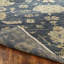 Maalak Wool Flroal Area Rug in Navy-1350380343