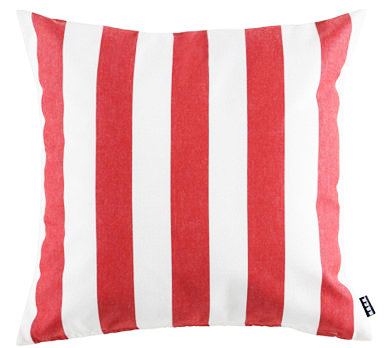 Classic Streifen Striped Square Cushion, Red