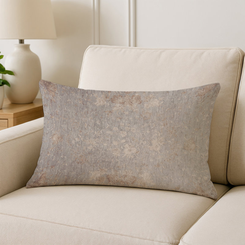Coussin décoratif intérieur et extérieur Modern, Gris abstrait 40, Rectangle H 20 po x l 14 po